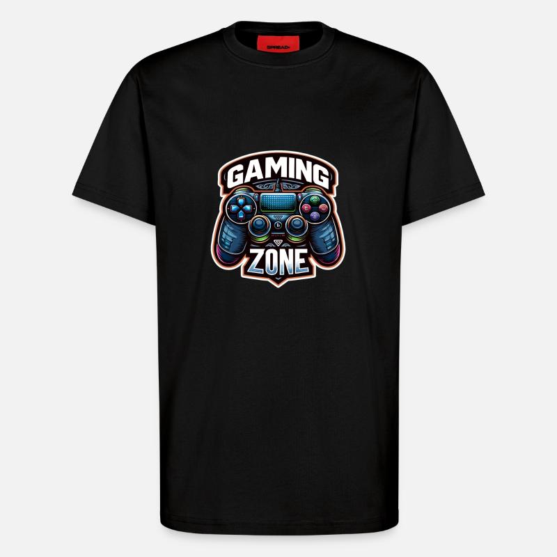 Gaming Zone - Controller Illustration - T-Shirt - made by SPREAD - SOLID BLACK