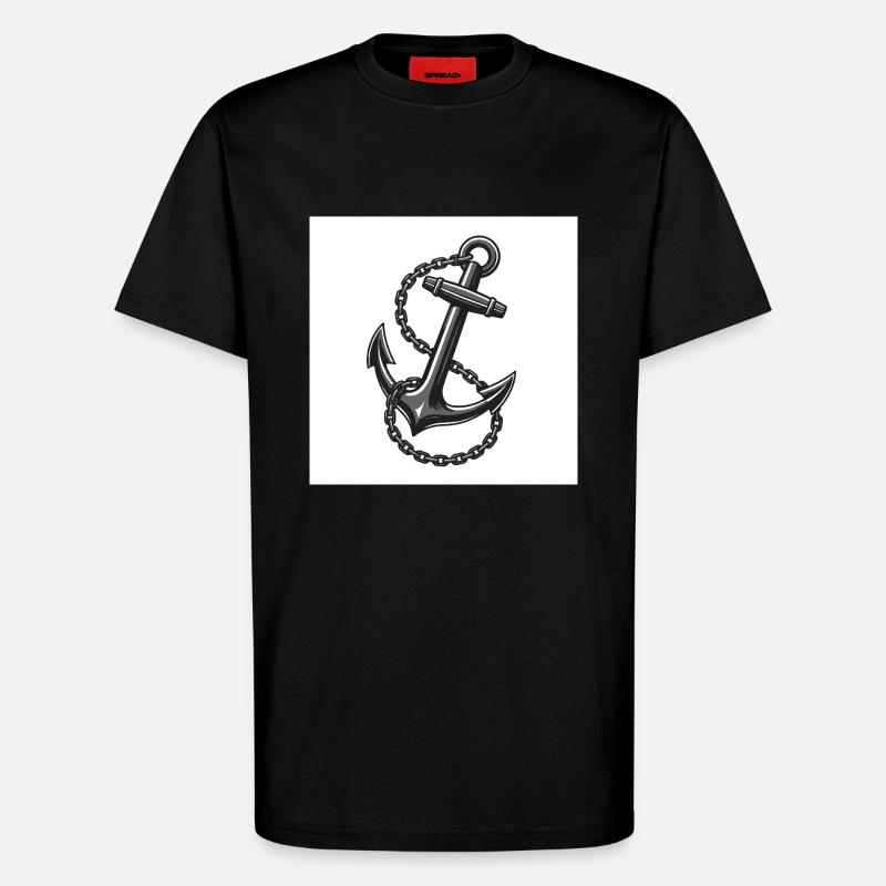 Schiffsanker - Unverzichtbare auf der See - T-Shirt - made by SPREAD - SOLID BLACK