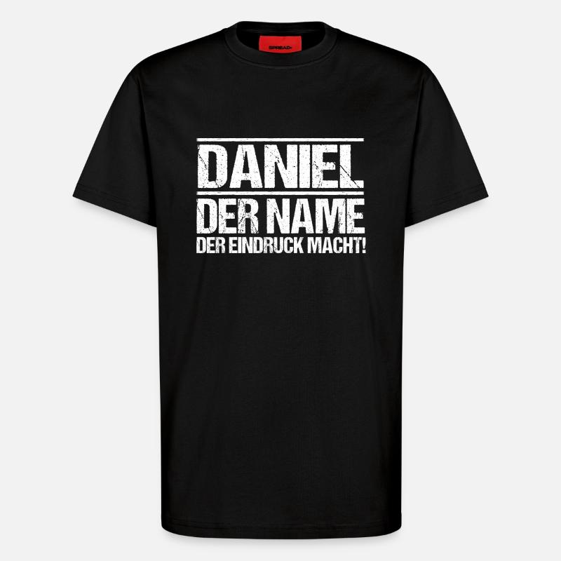First name Daniel - T-Shirt - made by SPREAD - SOLID BLACK