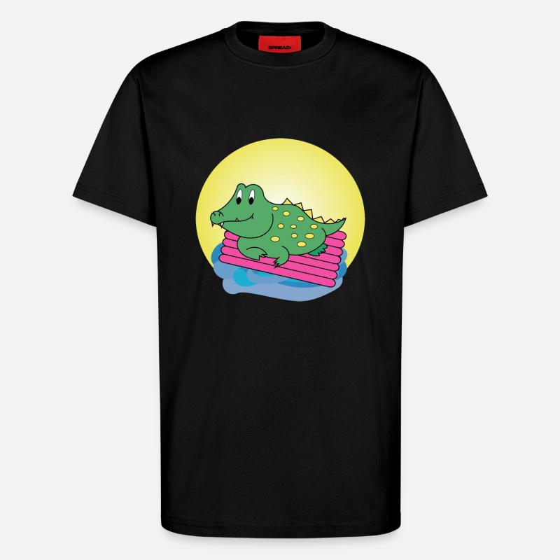 Kai Crocodile - Gift - Gift Idea - T-Shirt - made by SPREAD - SOLID BLACK