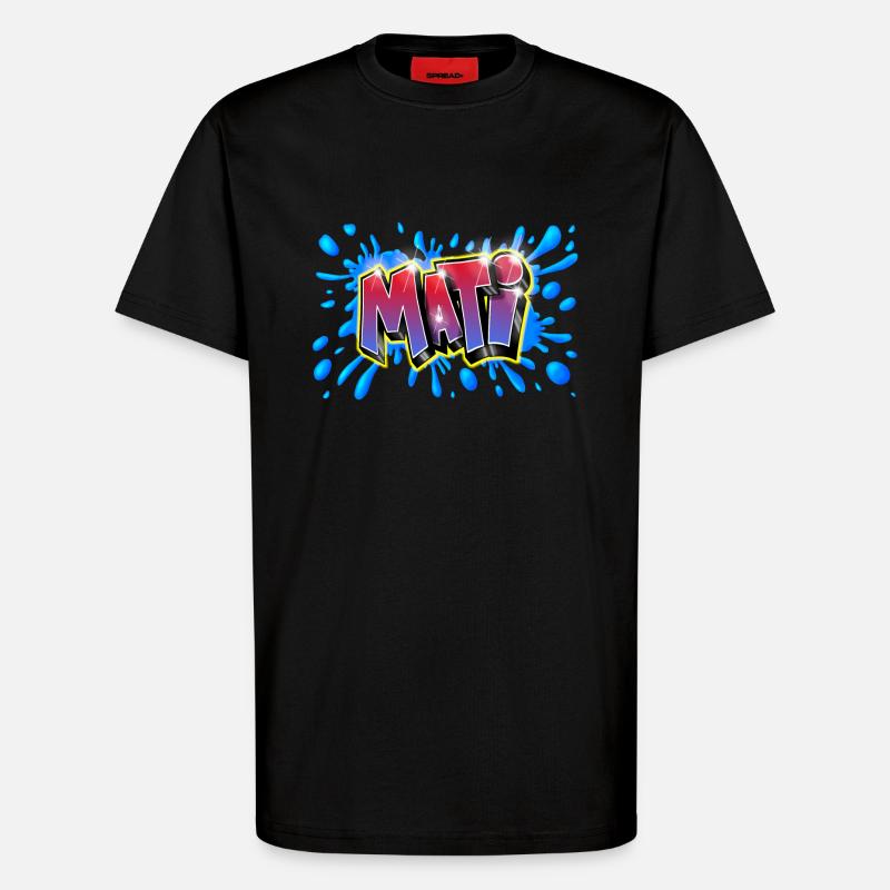 Mati graffiti printable on everything - T-Shirt - made by SPREAD - SOLID BLACK