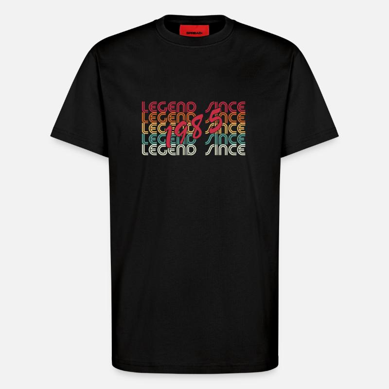 legend since 1985 - T-Shirt - made by SPREAD - SOLID BLACK