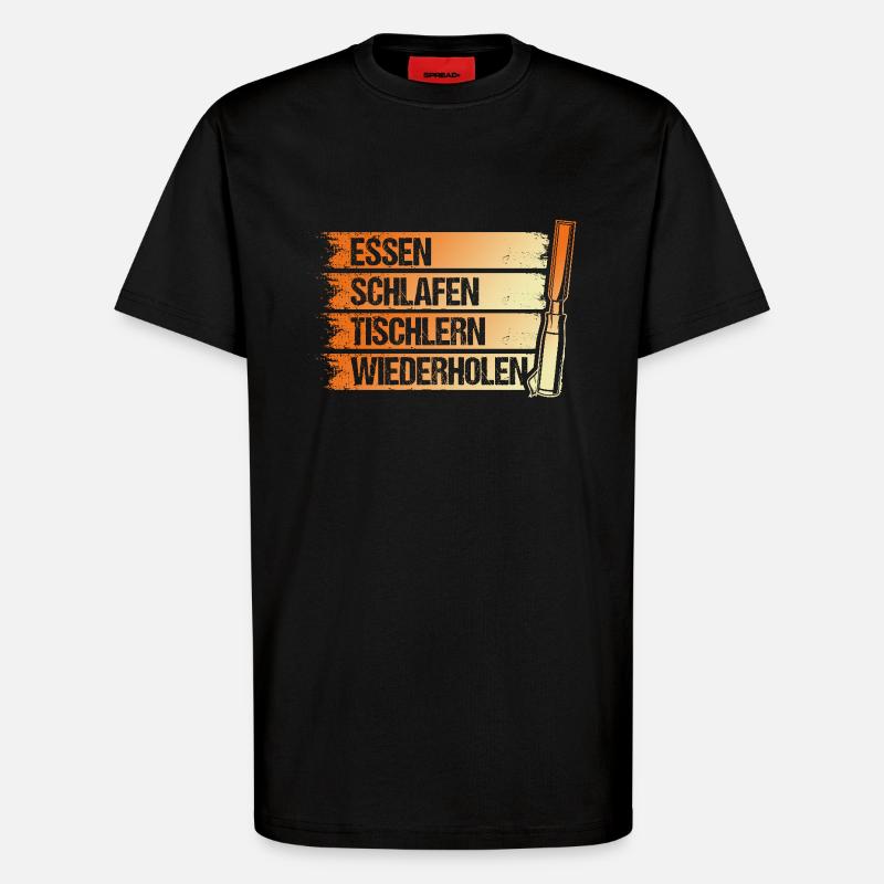 Carpenter, Carpenter, Carpenter - T-Shirt - made by SPREAD - SOLID BLACK
