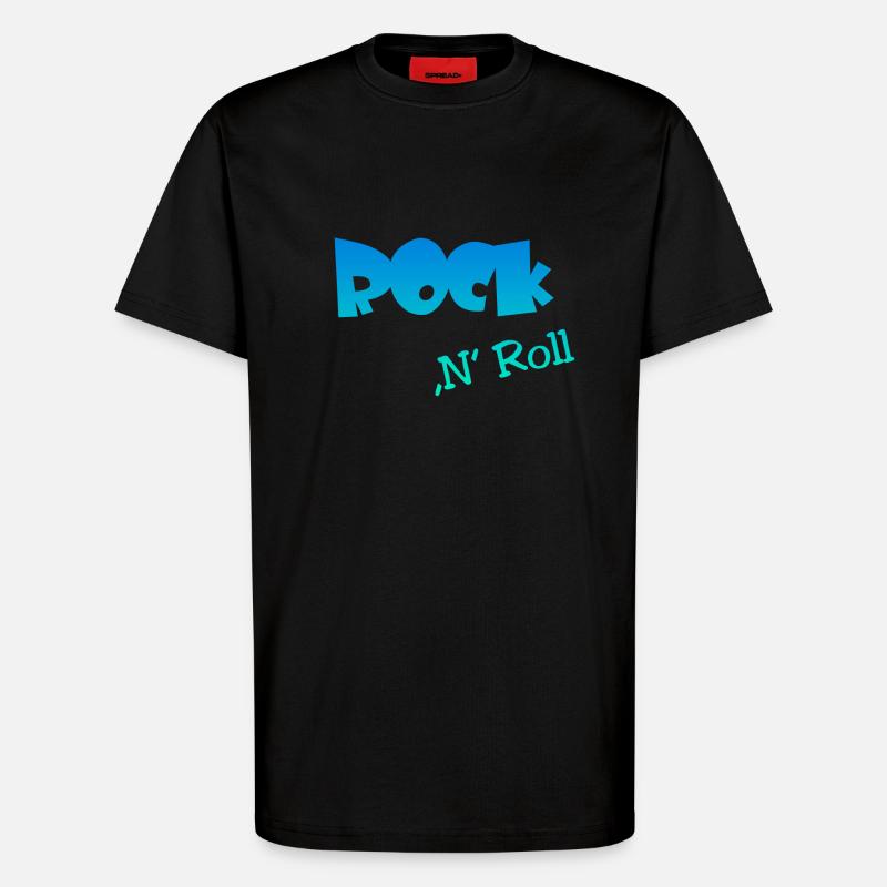 Rock n Roll - T-Shirt - made by SPREAD - SOLID BLACK