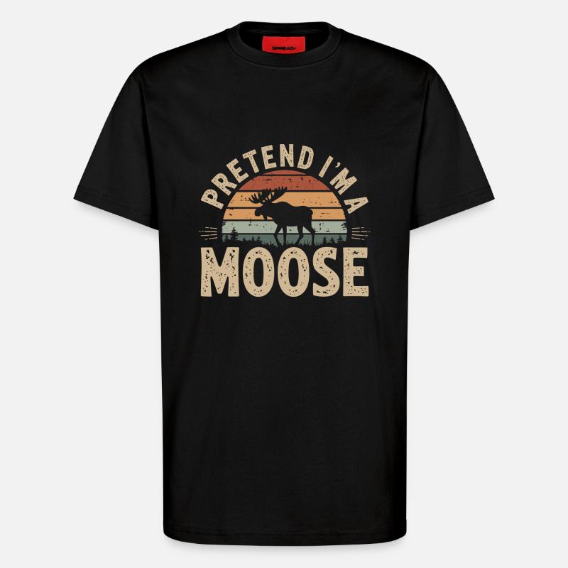 Witziger Elch-Spruch - T-Shirt - made by SPREAD - SOLID BLACK