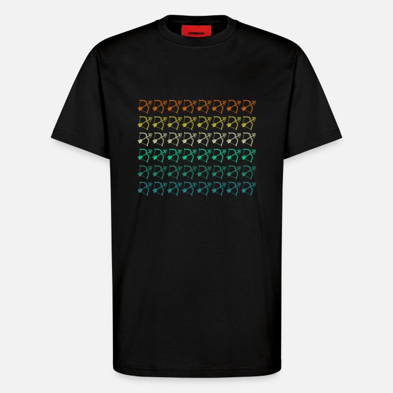 Archer Tir à l’arc - T-shirt bio décontracté fabriqué en UE - SOLID BLACK