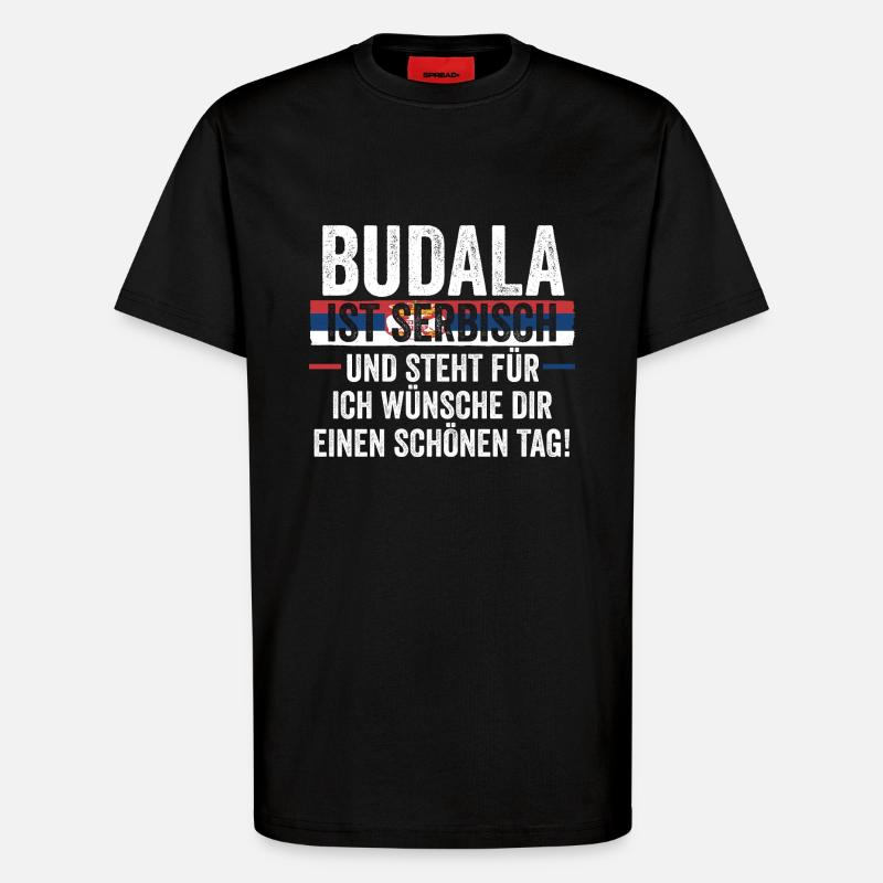 Serbe Serbe Serbie - T-shirt bio décontracté fabriqué en UE - SOLID BLACK