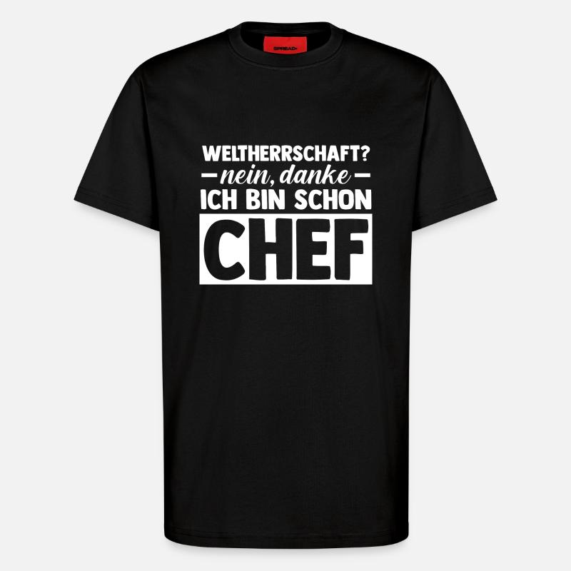 Teamleiter Chef Abschied - T-Shirt - made by SPREAD - SOLID BLACK