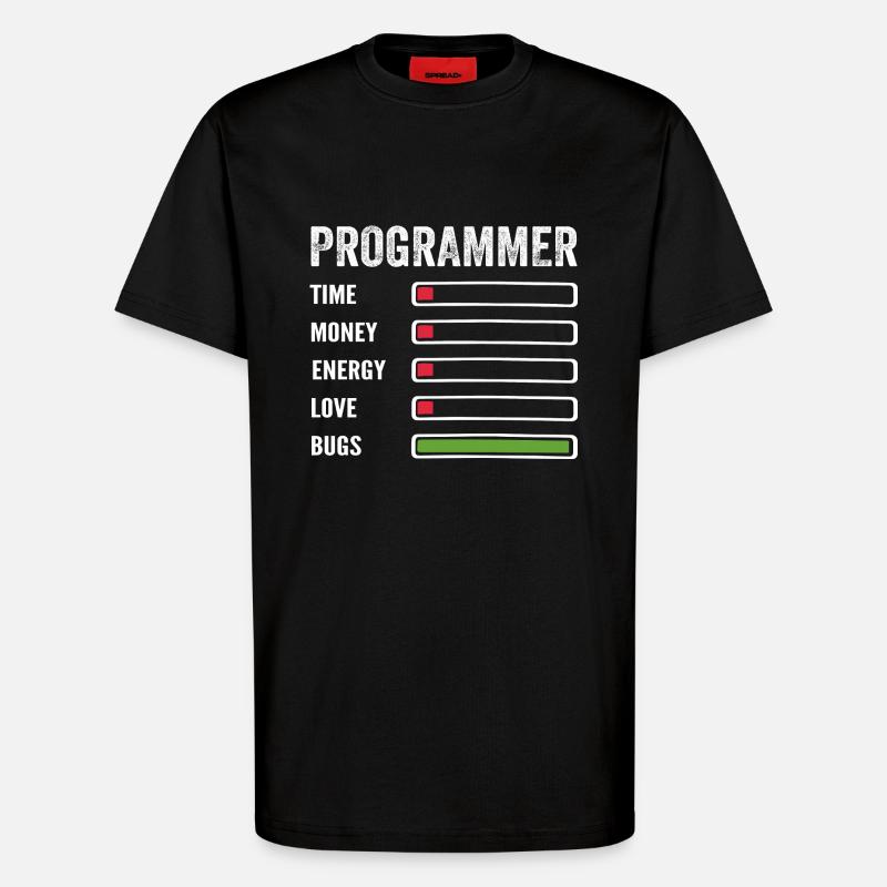 développeur humour programmeur codeur code - T-shirt bio décontracté fabriqué en UE - SOLID BLACK