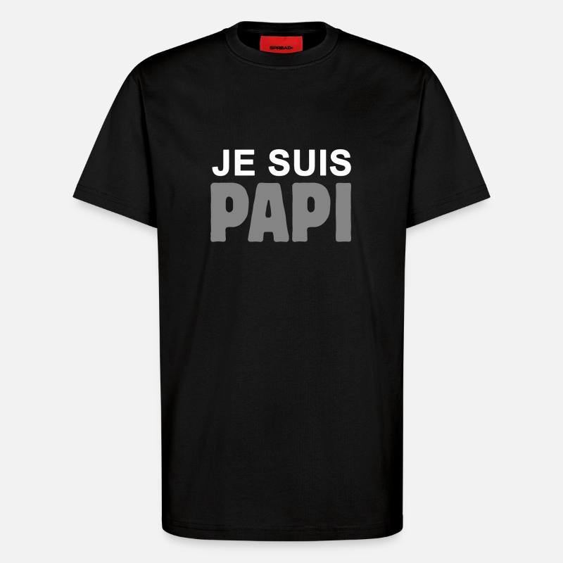 Je suis papi - T-shirt bio décontracté fabriqué en UE - SOLID BLACK