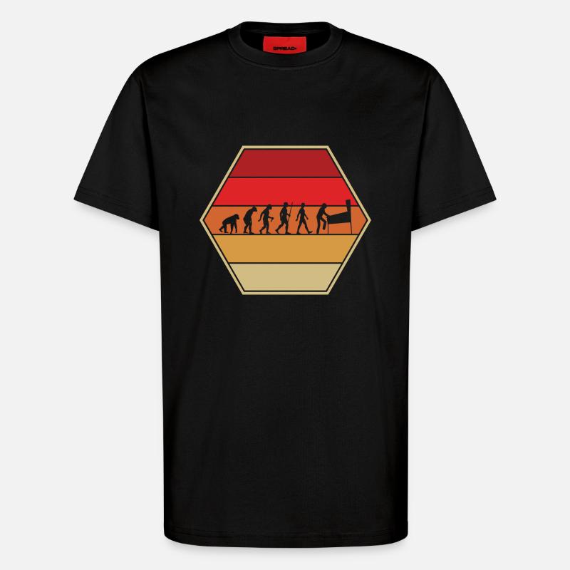 Pinball machine Evolution Pinball Development - T-Shirt - made by SPREAD - SOLID BLACK