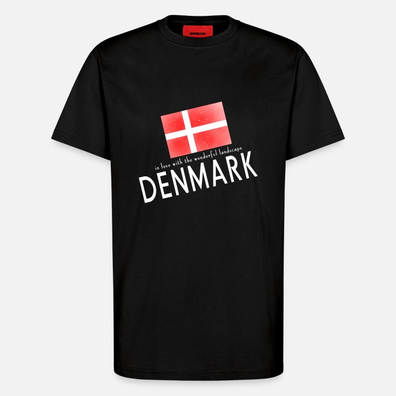 Dänemark Danmark - T-Shirt - made by SPREAD - SOLID BLACK