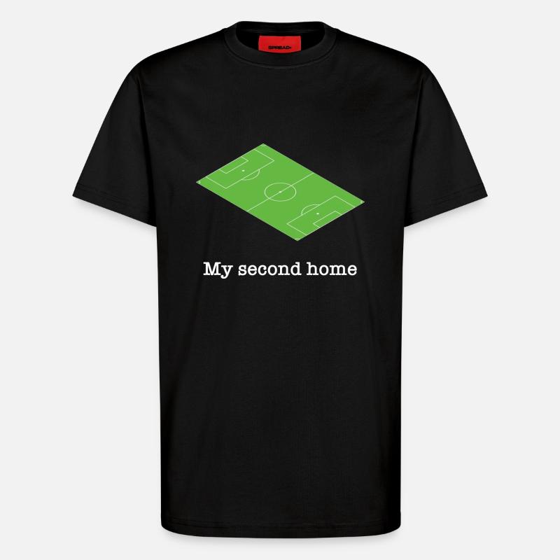Fodbold Square Grøn Sjovt ordsprog - Organic relaxed T-shirt made in EU - SOLID BLACK