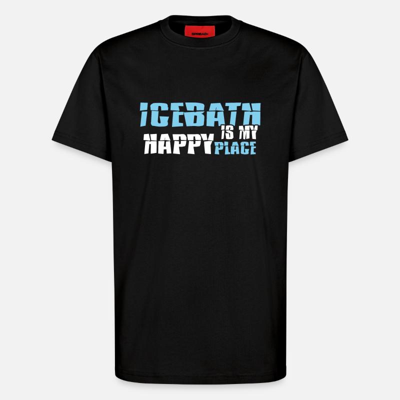 baths winter bathing hole bathing - T-Shirt - made by SPREAD - SOLID BLACK