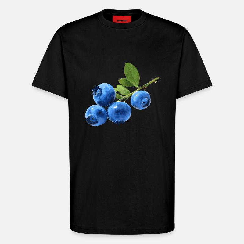 Blaubeeren - T-Shirt - made by SPREAD - SOLID BLACK