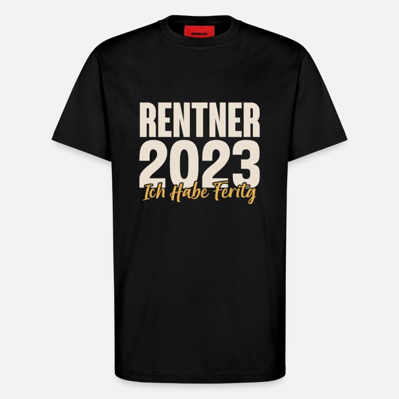 Rentner 2023 Ruhestand - T-Shirt - made by SPREAD - SOLID BLACK