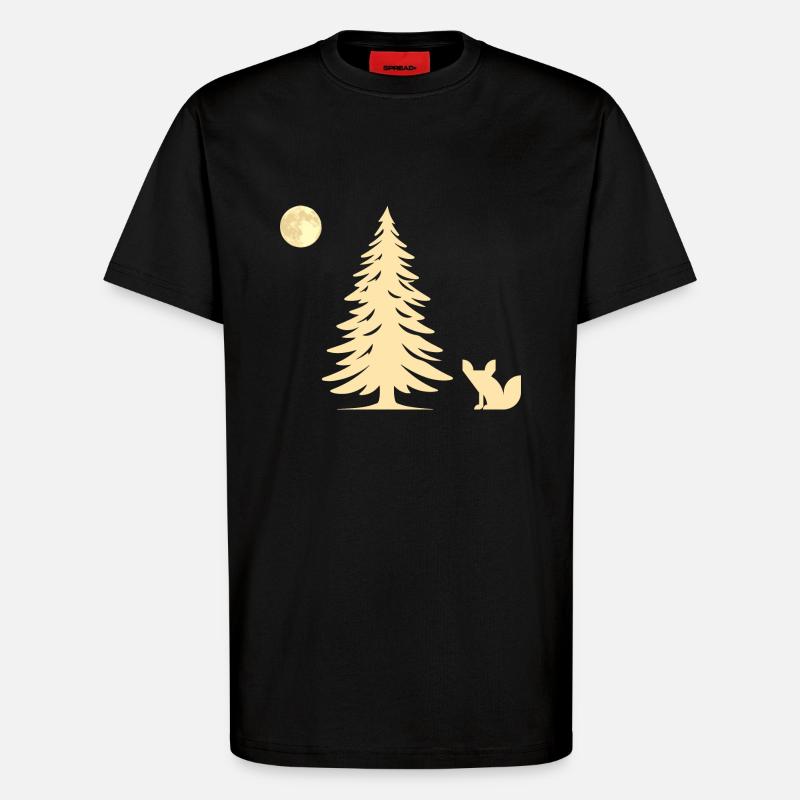 Fuchs im Wald - Geschenkidee - T-Shirt - made by SPREAD - SOLID BLACK