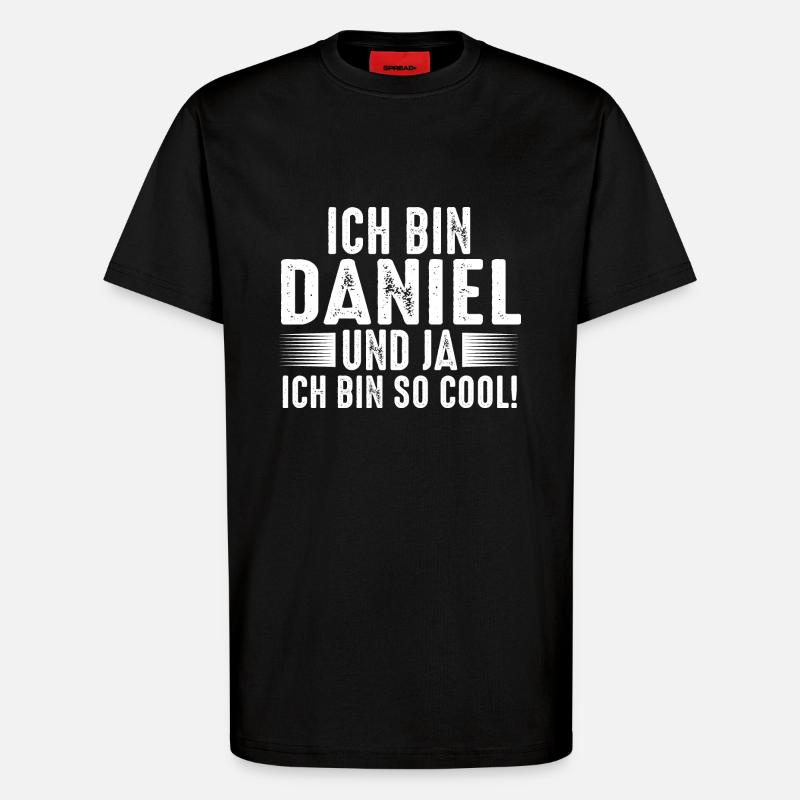 First name Daniel - T-Shirt - made by SPREAD - SOLID BLACK