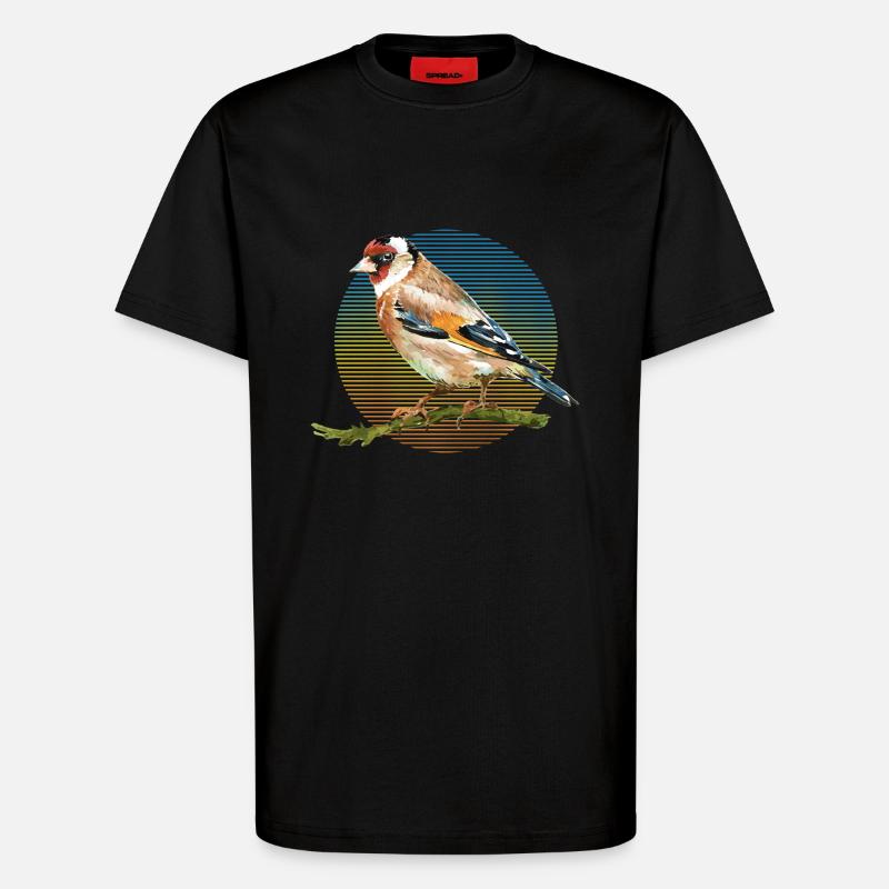 Bunter Vogel - T-Shirt - made by SPREAD - SOLID BLACK