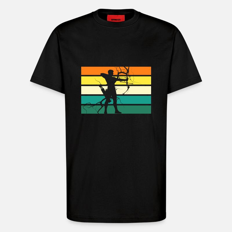 Bogenschütze Bogenschießen - T-Shirt - made by SPREAD - SOLID BLACK