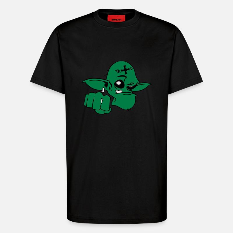 Troll - T-Shirt - made by SPREAD - SOLID BLACK