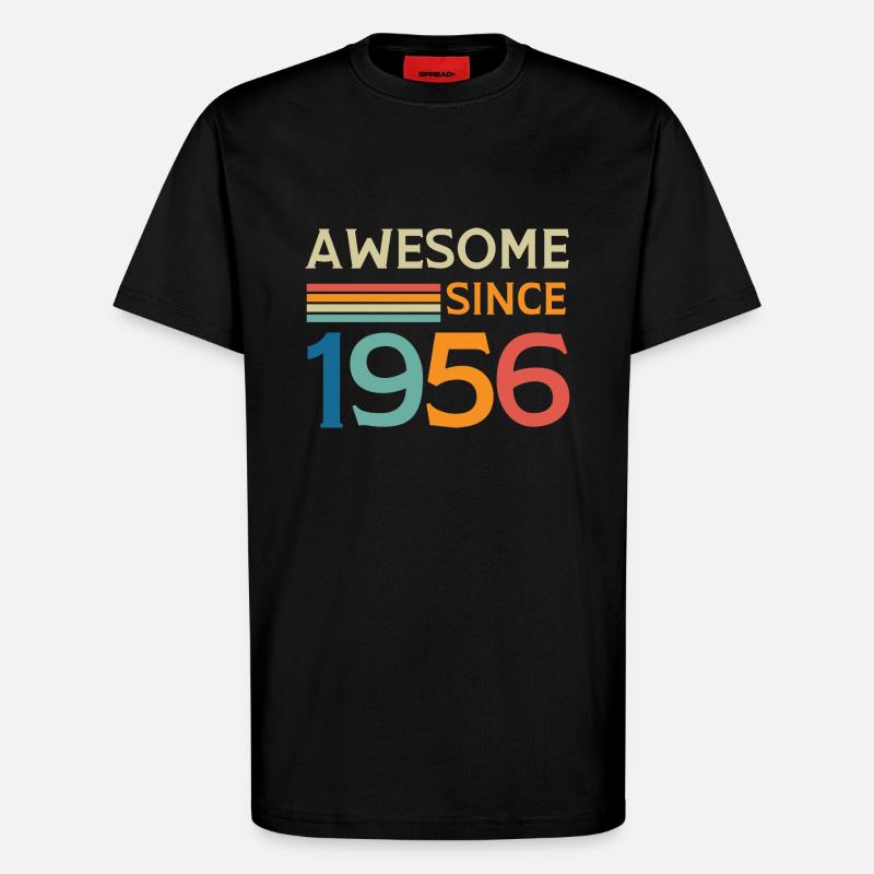 Awesome since 1956 - T-Shirt - made by SPREAD - SOLID BLACK
