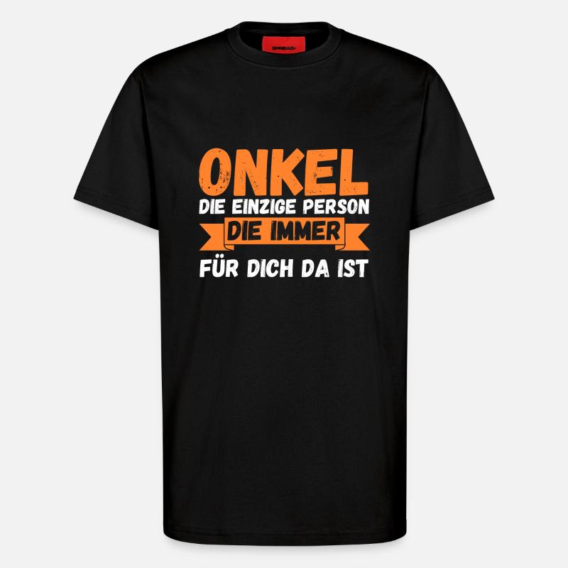 Onkel - T-Shirt - made by SPREAD - SOLID BLACK