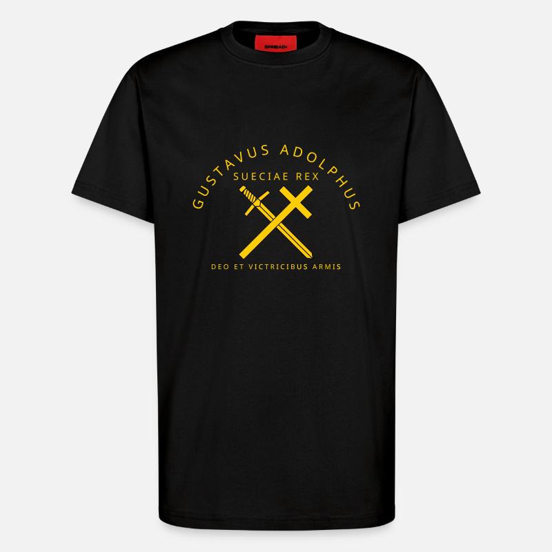 Gustav Adolf - T-Shirt - made by SPREAD - SOLID BLACK