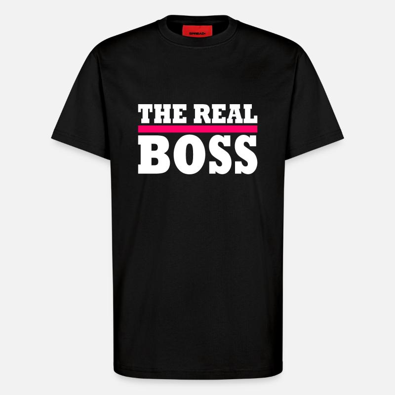 The real boss - T-Shirt - made by SPREAD - SOLID BLACK