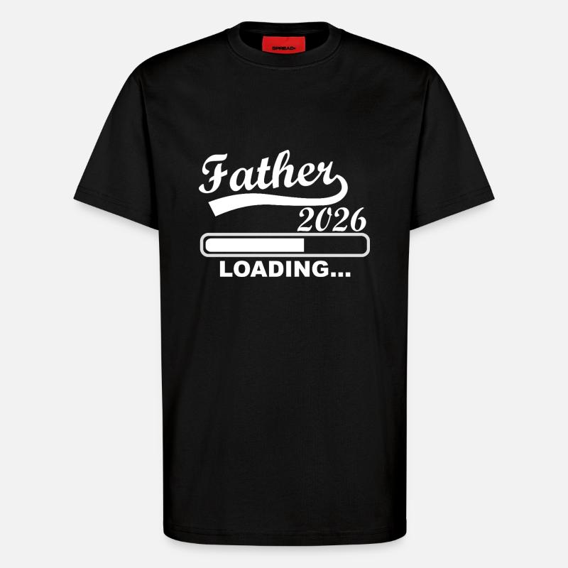 Father 2026 Loading Progress - T-Shirt - made by SPREAD - SOLID BLACK