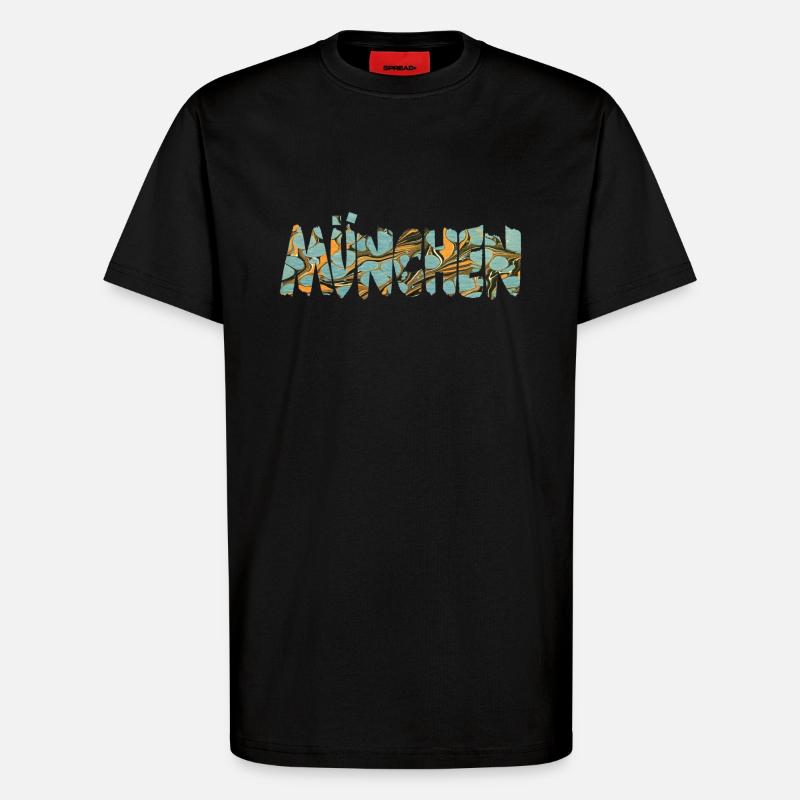 münchen e 20 - T-Shirt - made by SPREAD - SOLID BLACK