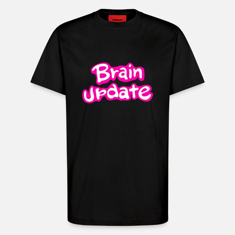 Brain Update Comic Font Pink. - T-Shirt - made by SPREAD - SOLID BLACK