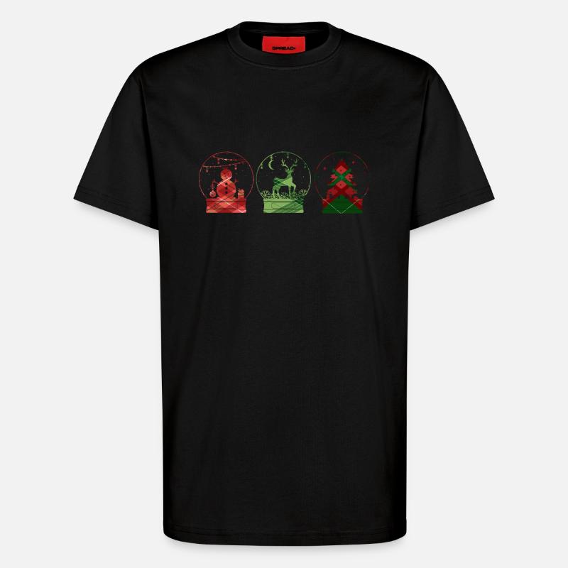 Weihnachtsbaum Weihnachtskugel Weihnachts - T-Shirt - made by SPREAD - SOLID BLACK