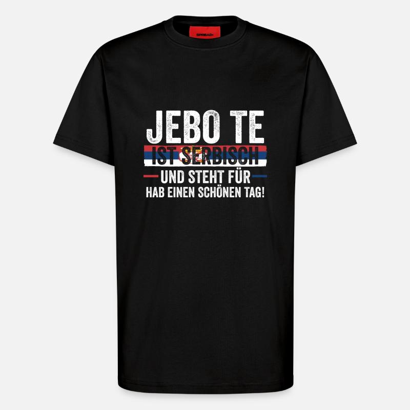 Serbe Serbe Serbie - T-shirt bio décontracté fabriqué en UE - SOLID BLACK