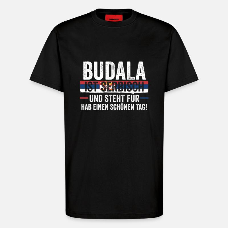 Serben Serbisch Serbien - T-Shirt - made by SPREAD - SOLID BLACK