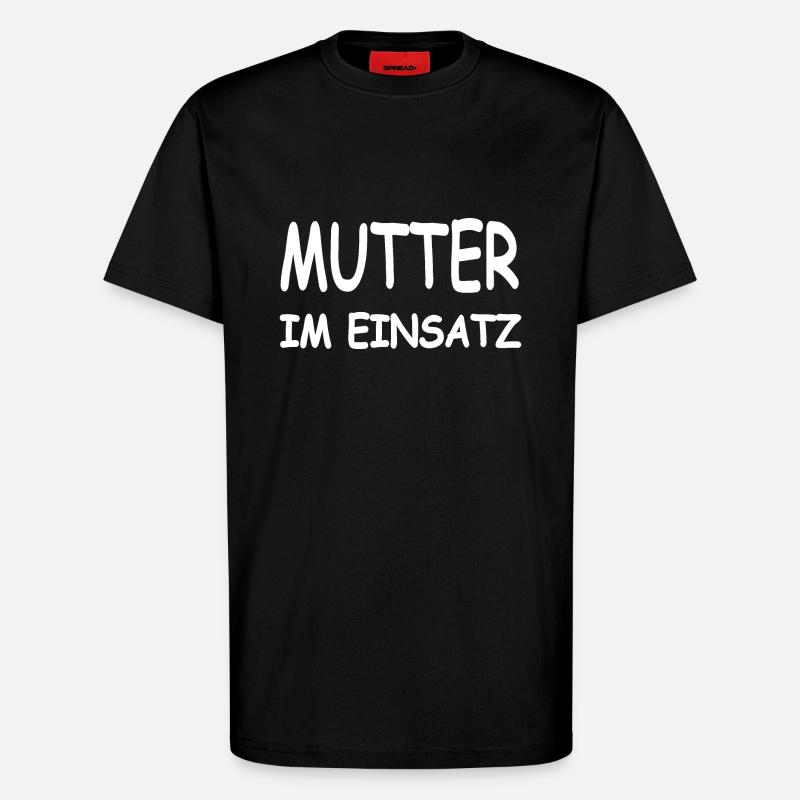 Mutter - T-Shirt - made by SPREAD - SOLID BLACK