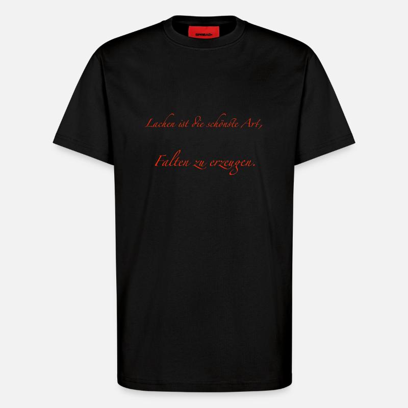 Lachen - T-Shirt - made by SPREAD - SOLID BLACK