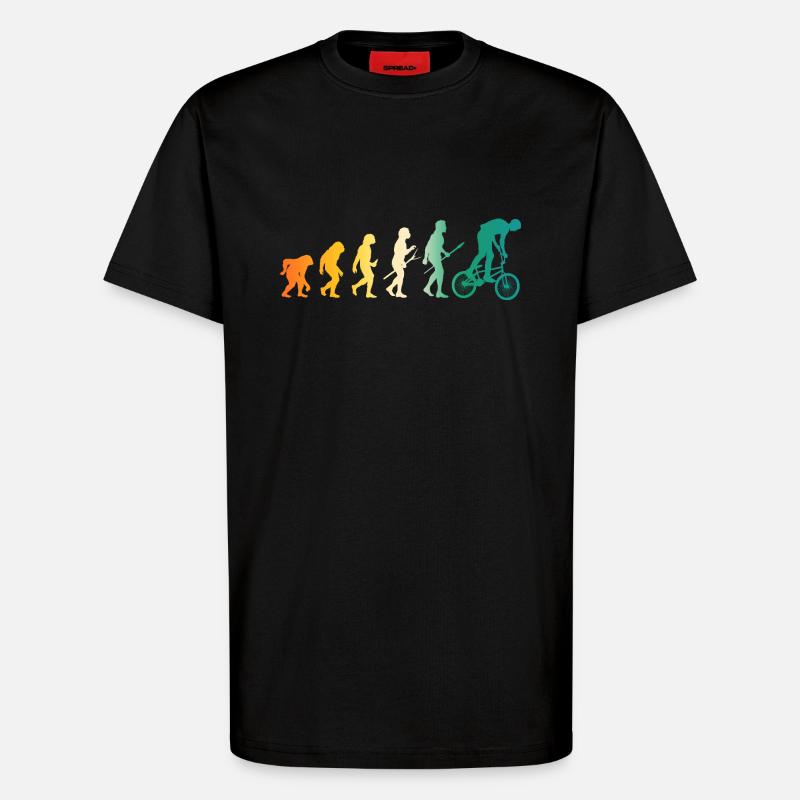 Fahrrad Evolution Mountainbike - T-Shirt - made by SPREAD - SOLID BLACK