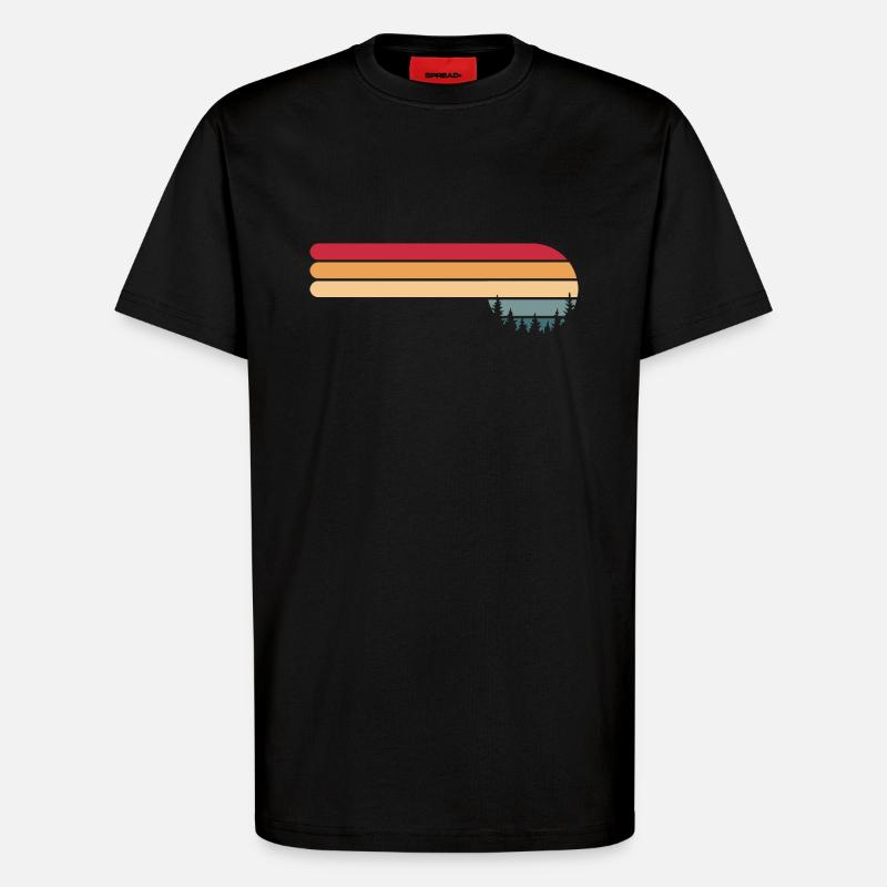 Forest Tree Sunset - T-Shirt - made by SPREAD - SOLID BLACK