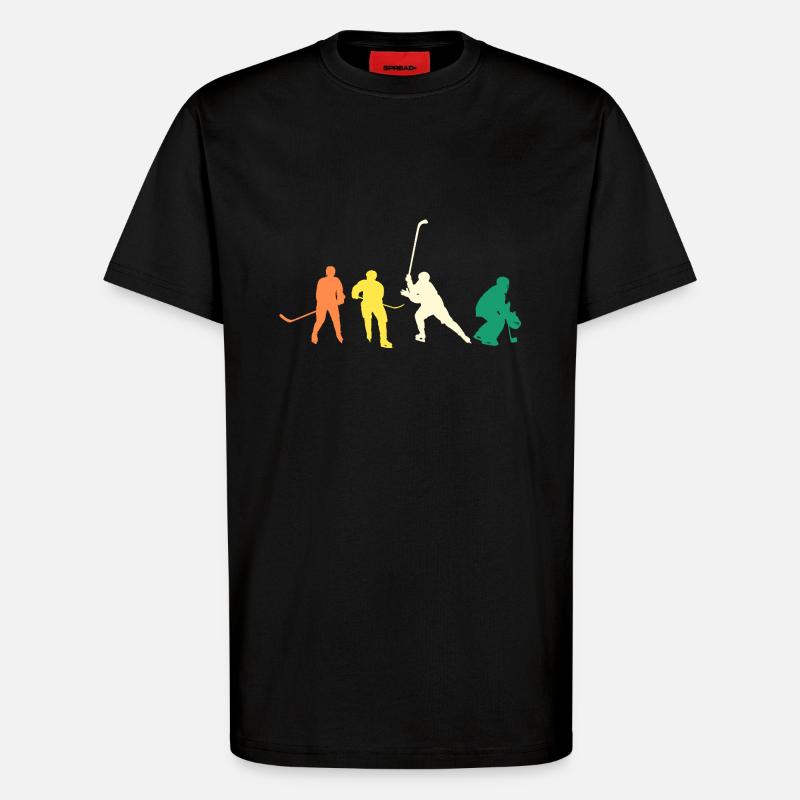 Eishockeyspieler Evolution Eishockey - T-Shirt - made by SPREAD - SOLID BLACK