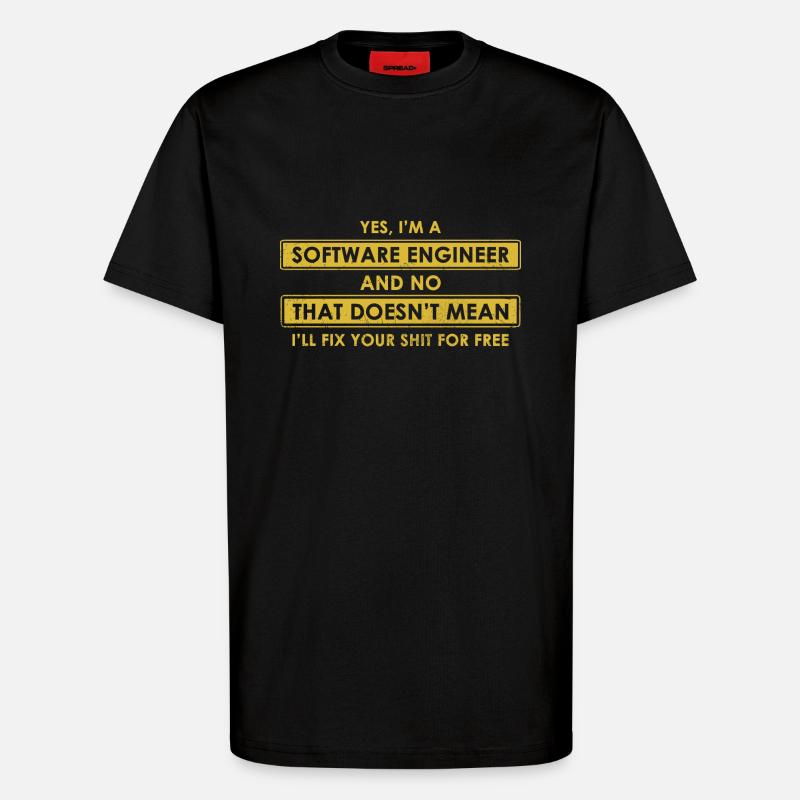 Software-Ingenieur - T-Shirt - made by SPREAD - SOLID BLACK