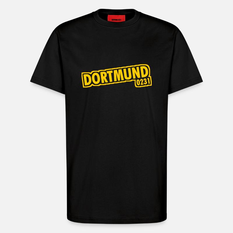 Dortmund - 0231 - Area Code - T-Shirt - made by SPREAD - SOLID BLACK