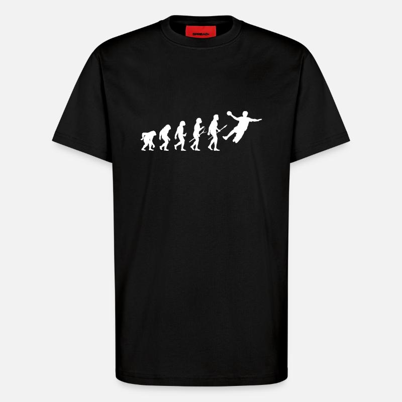 Handball Joueurs Evolution Handball - T-shirt bio décontracté fabriqué en UE - SOLID BLACK