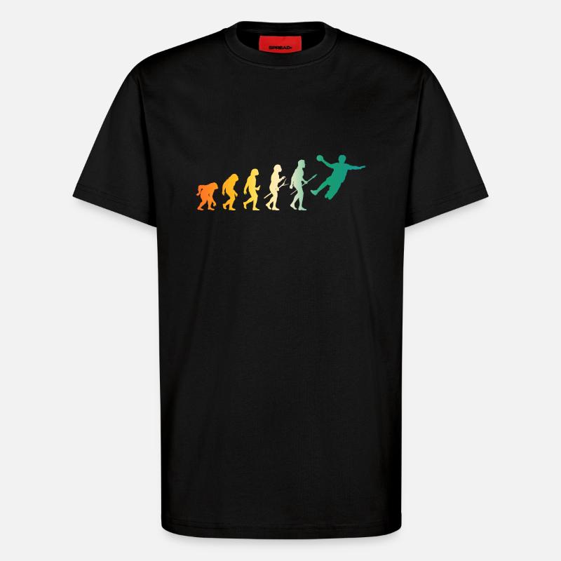 Handball Joueurs Evolution Handball - T-shirt bio décontracté fabriqué en UE - SOLID BLACK