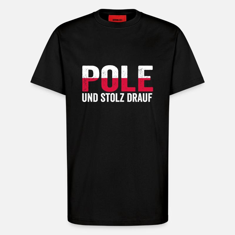 Pole Polnisch Polen - T-Shirt - made by SPREAD - SOLID BLACK