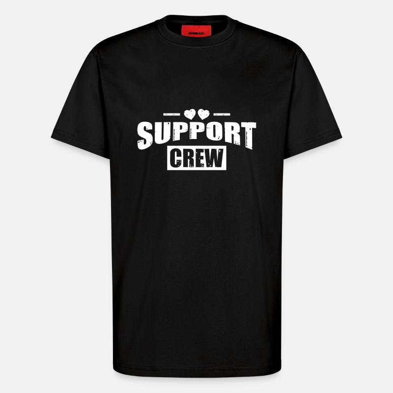 Support Crew Herz - T-Shirt - made by SPREAD - SOLID BLACK