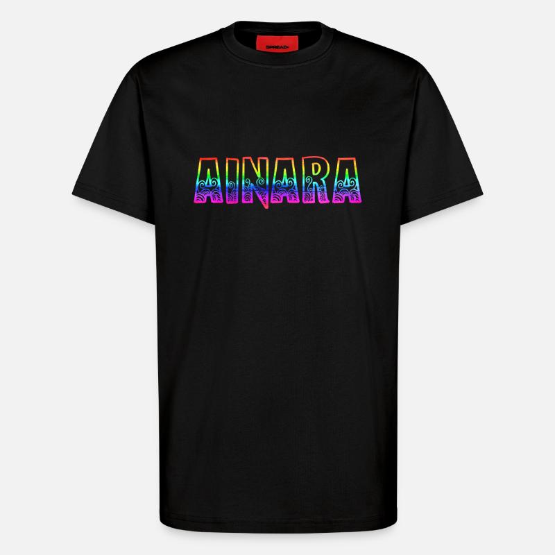 ainara rs rainbow - T-Shirt - made by SPREAD - SOLID BLACK