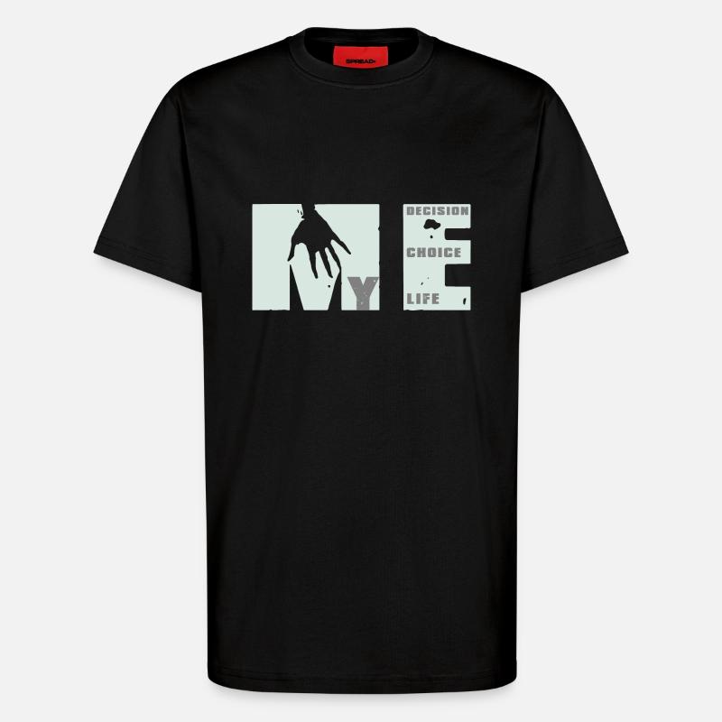 MEvolution: Choix, Décision, Vie - T-shirt bio décontracté fabriqué en UE - SOLID BLACK