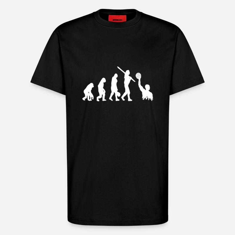 Water Polo Evolution - T-Shirt - made by SPREAD - SOLID BLACK