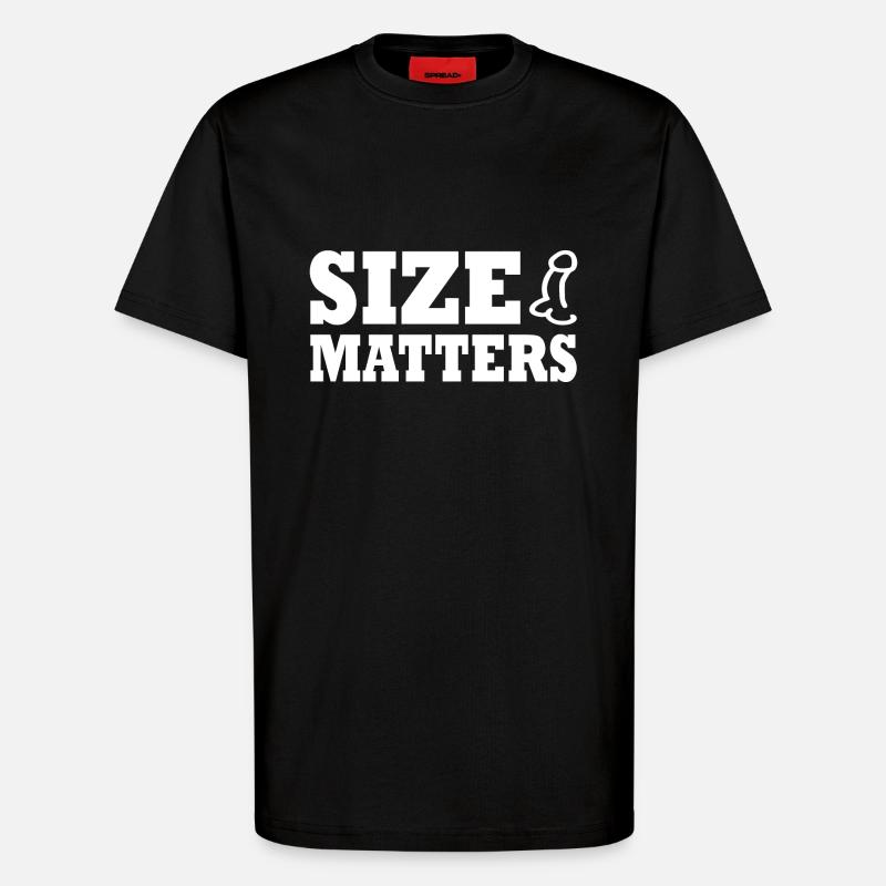 Penis size matters - T-shirt bio décontracté fabriqué en UE - SOLID BLACK